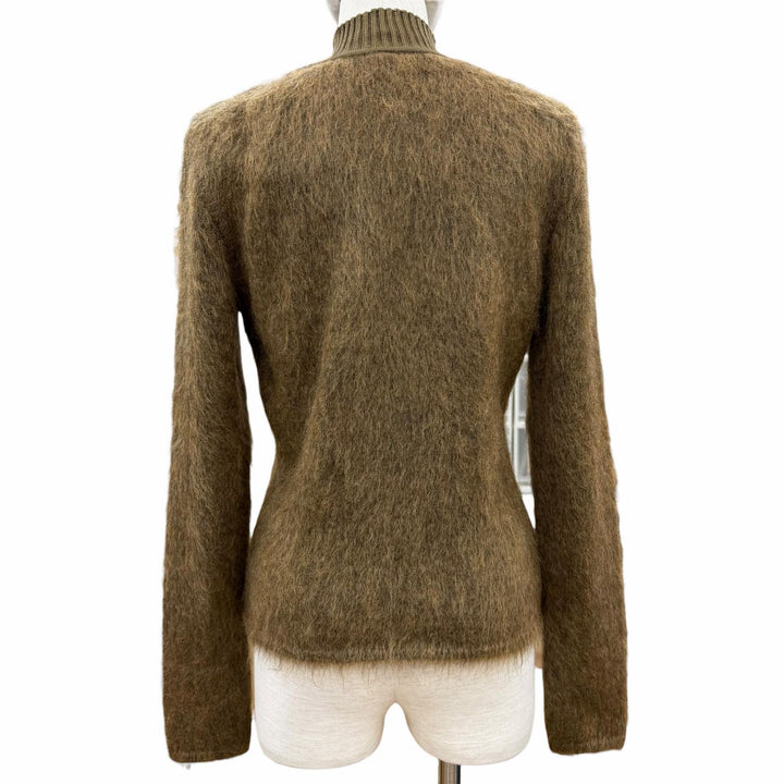 Pristine HERMES knit Jaggy Brown Virgin wool Women 40 2H2633DG