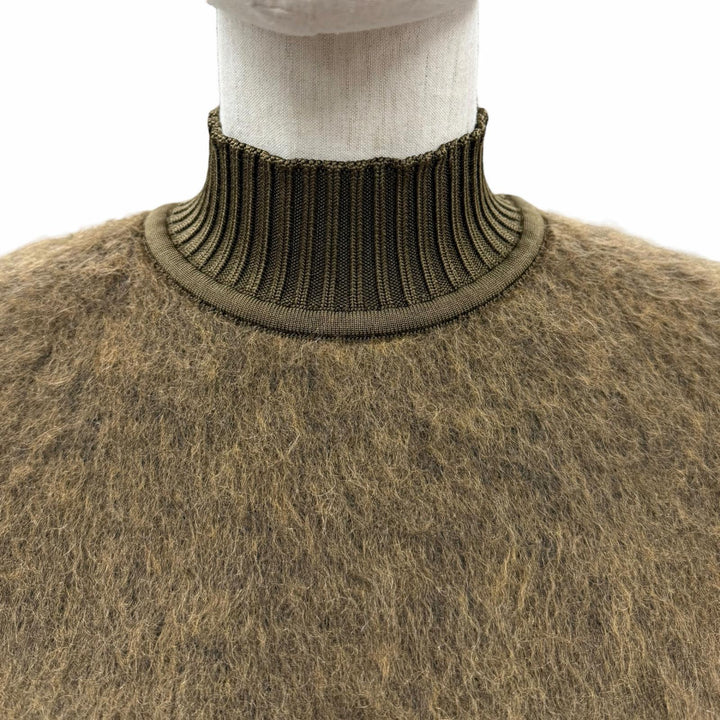 Pristine HERMES knit Jaggy Brown Virgin wool Women 40 2H2633DG