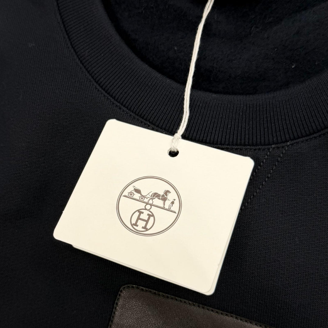 Pristine HERMES sweat ETRIERS DECALES Dark navy cotton mens S