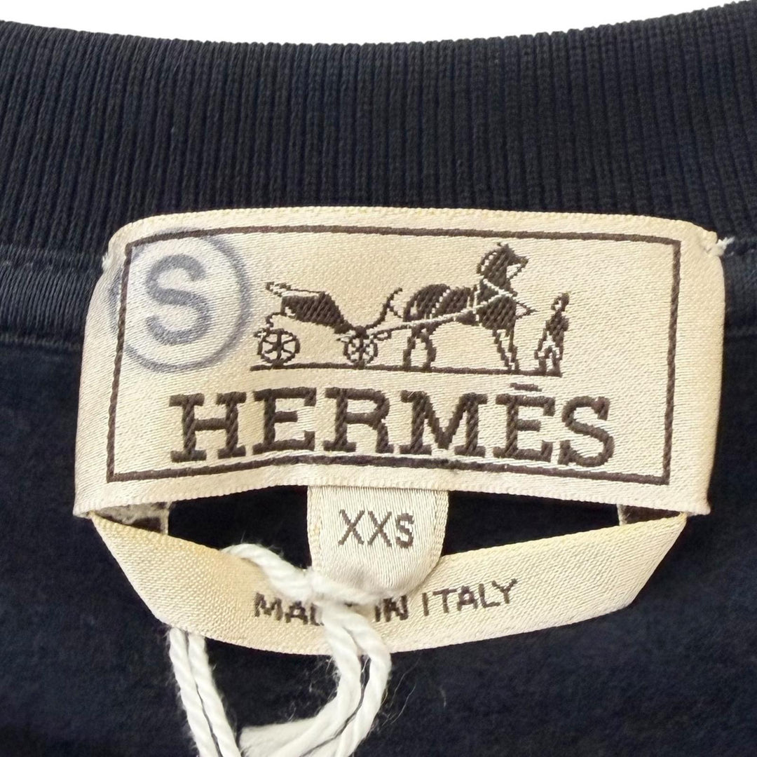 Pristine HERMES sweat Chevaux en Symetrie Lamb Leather Patch
