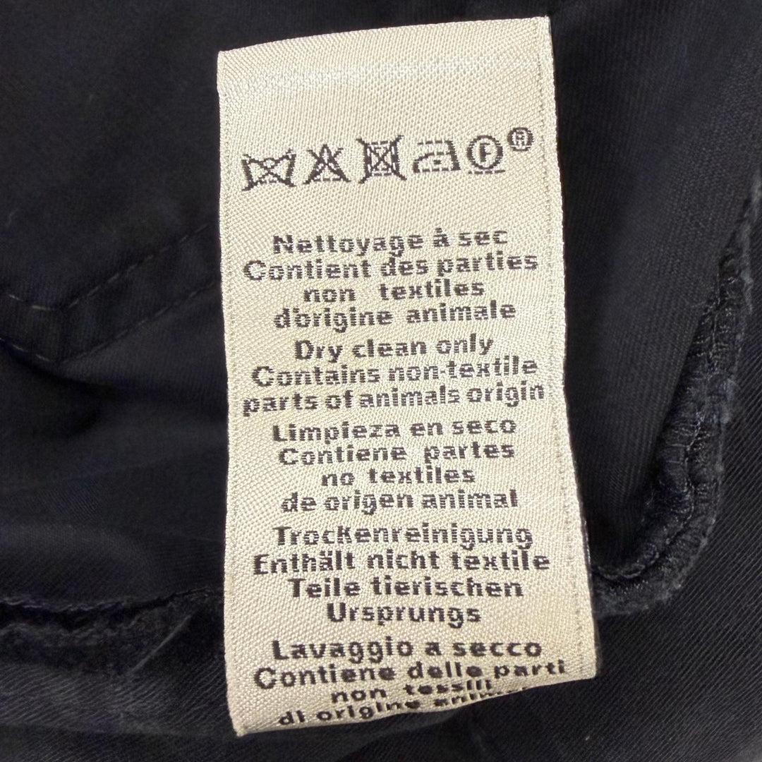 Discounted Very Good HERMES Pants Serie button logo leather patch black cotton mens 40