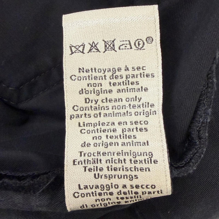 Discounted Very Good HERMES Pants Serie button logo leather patch black cotton mens 40