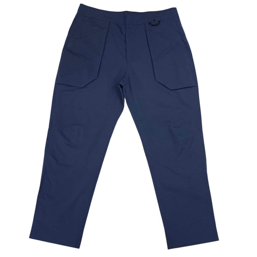 Excellent DIOR Pants Tapered with logo patch Navy cotton mens 52 113C124A5034