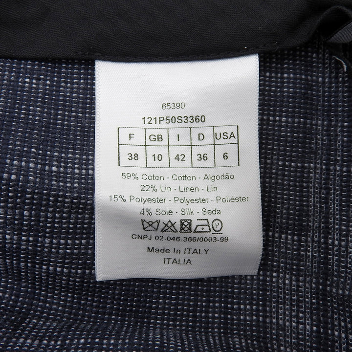 Excellent Christian Dior Pants Sailor Front Wide Pants Navy Women 42 121P50S3360