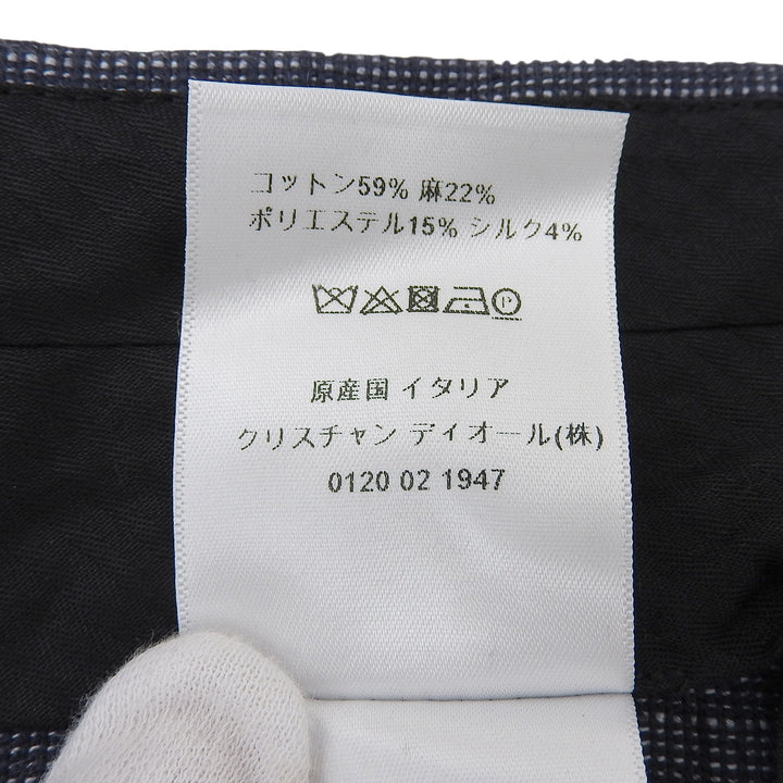Excellent Christian Dior Pants Sailor Front Wide Pants Navy Women 42 121P50S3360