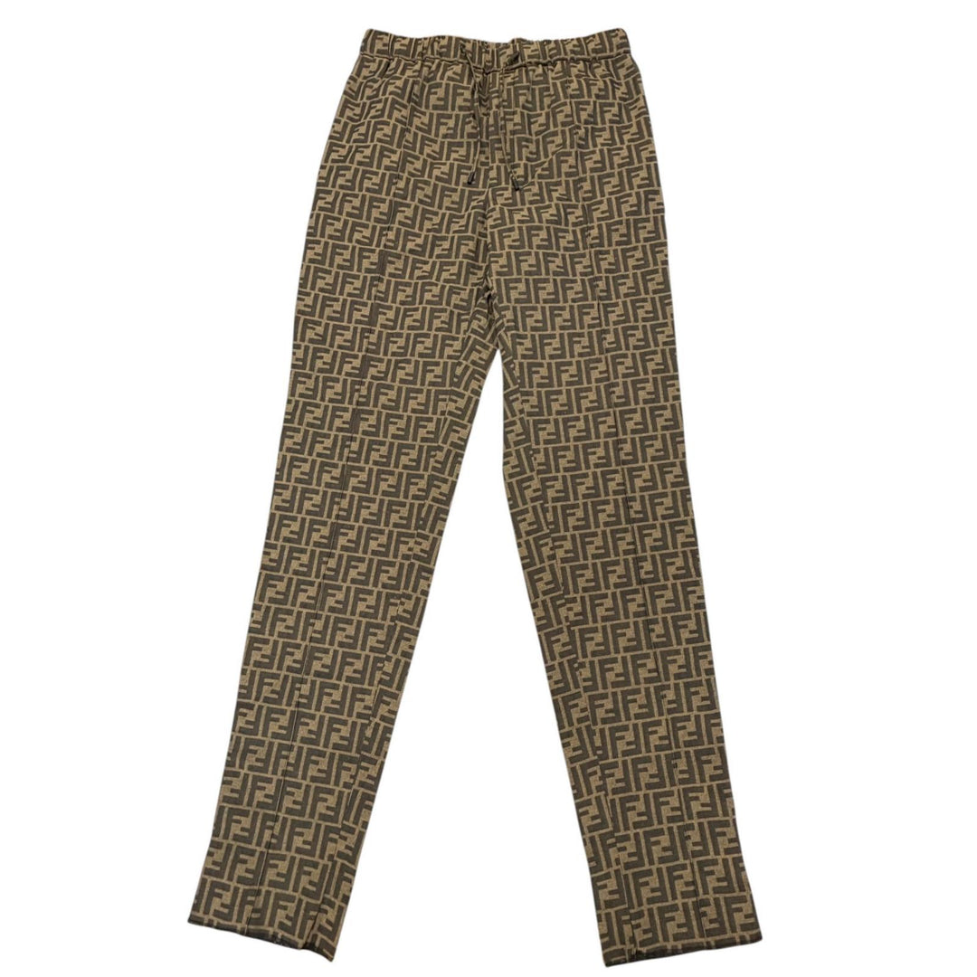 Pristine FENDI Pants FF logo CG Brown polyester mens 50 FB0479