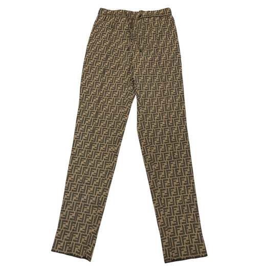 Pristine FENDI Pants FF logo CG Brown polyester mens 50 FB0479
