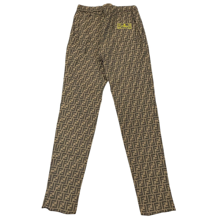 Pristine FENDI Pants FF logo CG Brown polyester mens 50 FB0479
