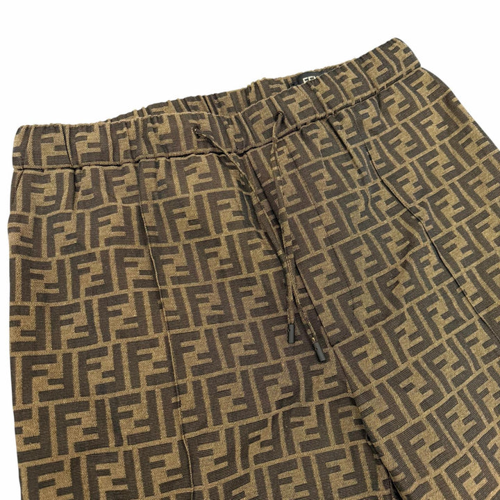 Pristine FENDI Pants FF logo CG Brown polyester mens 50 FB0479