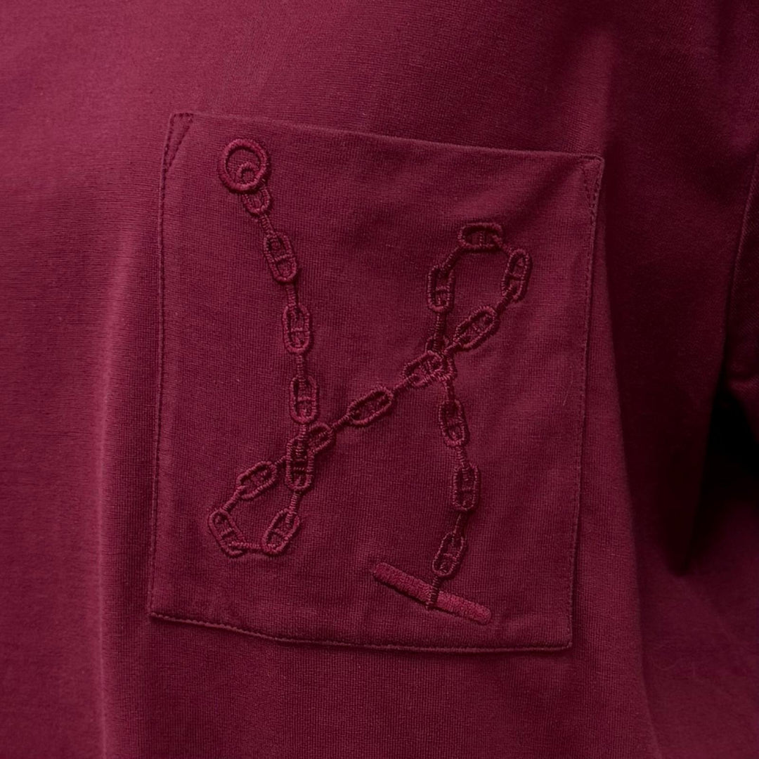 Excellent HERMES one piece Bordeaux cotton Women 38
