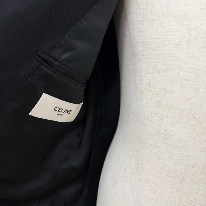 Pristine CELINE tailored jacket Hedi Slimane era single-breasted tuxedo