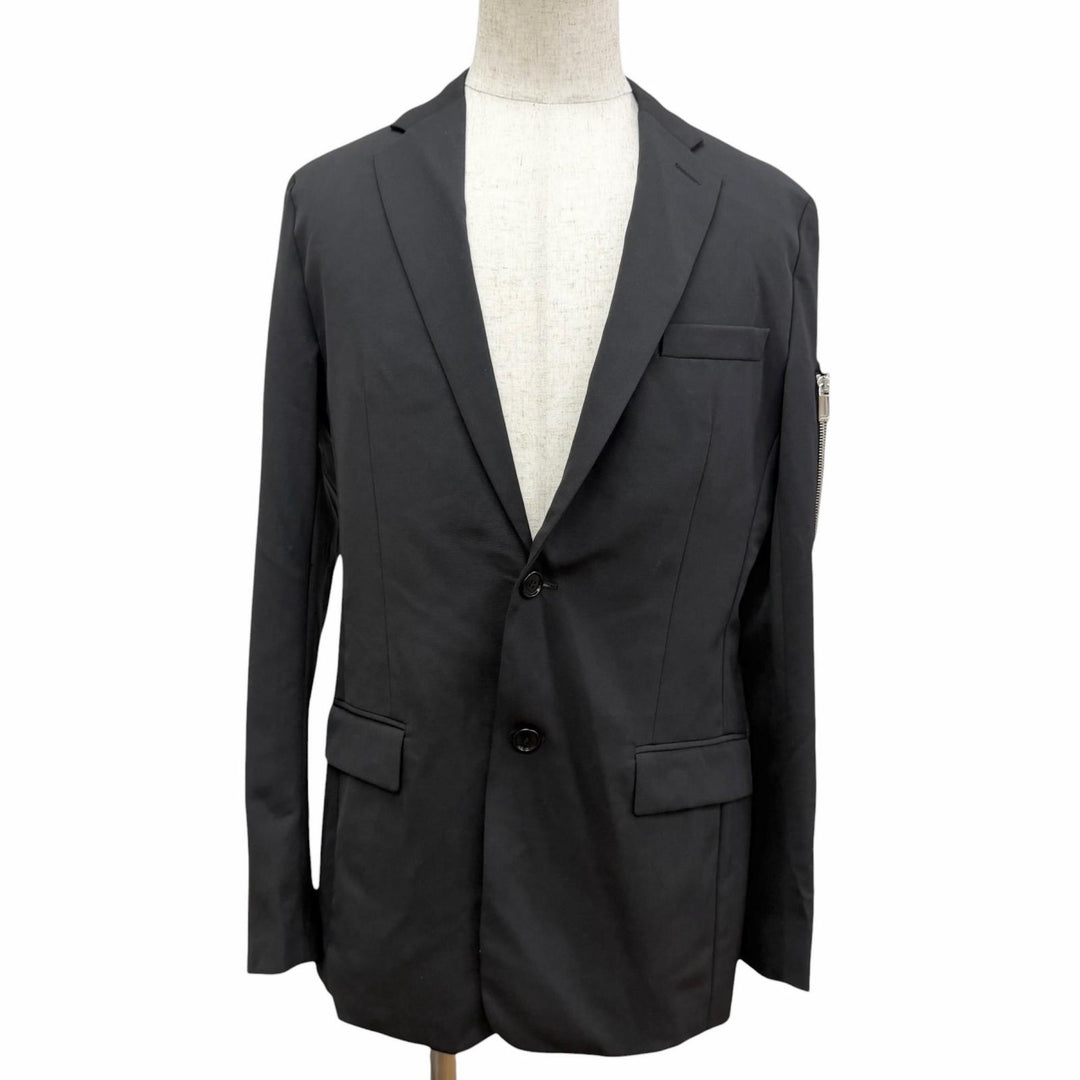 Excellent DIOR tailored jacket Saddle pocket black mens 44 933C220A4519