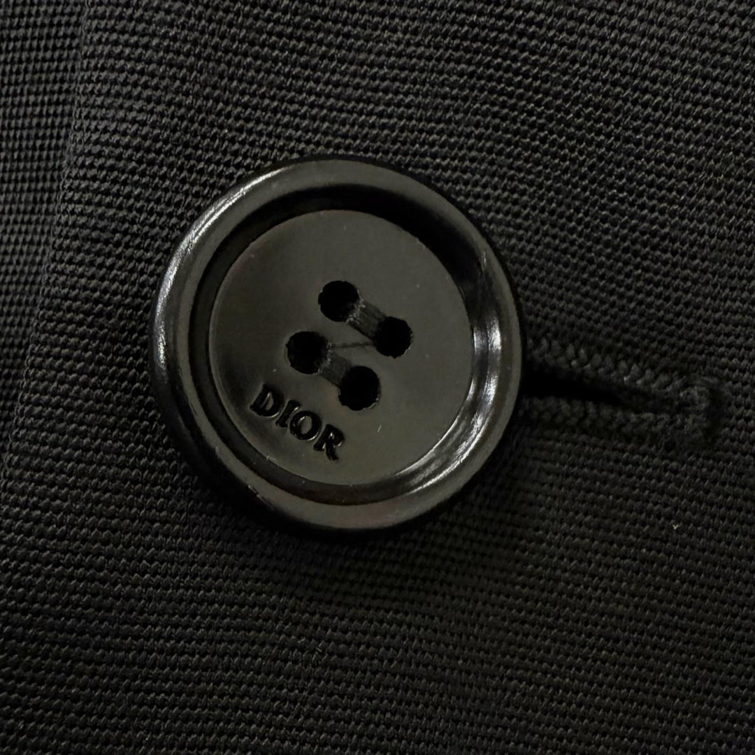 Excellent DIOR tailored jacket Saddle pocket black mens 44 933C220A4519