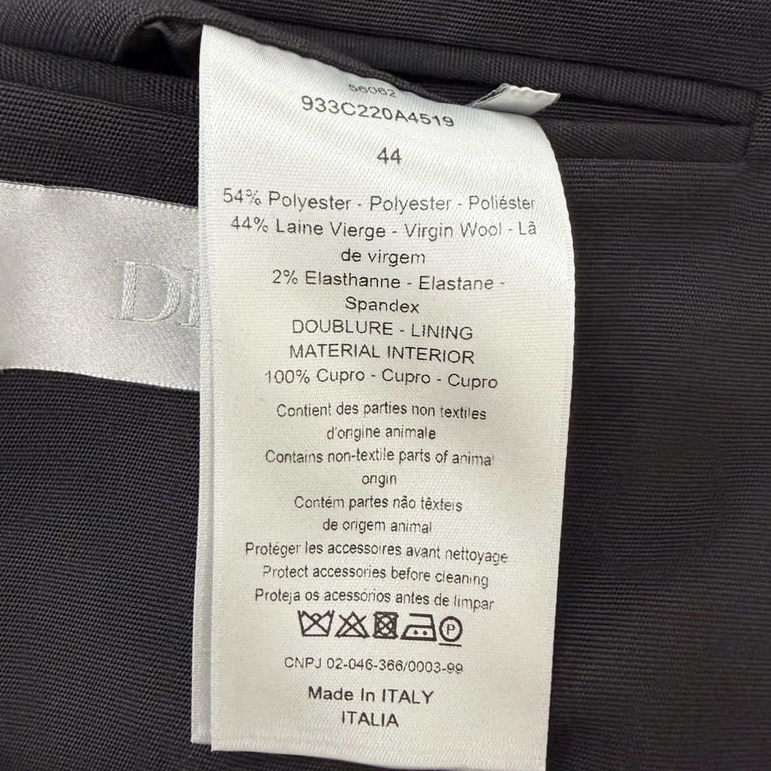 Excellent DIOR tailored jacket Saddle pocket black mens 44 933C220A4519