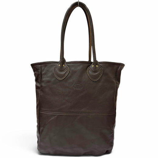 Discounted Great VANSON Tote Bag Logo embossing Brown leather mens