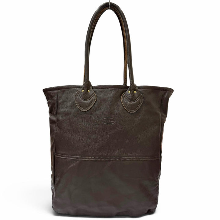 Discounted Great VANSON Tote Bag Logo embossing Brown leather mens