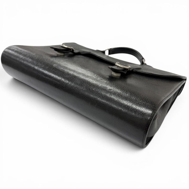 Great CHROME HEARTS Briefcase Gunslinger CH Plus black leather mens