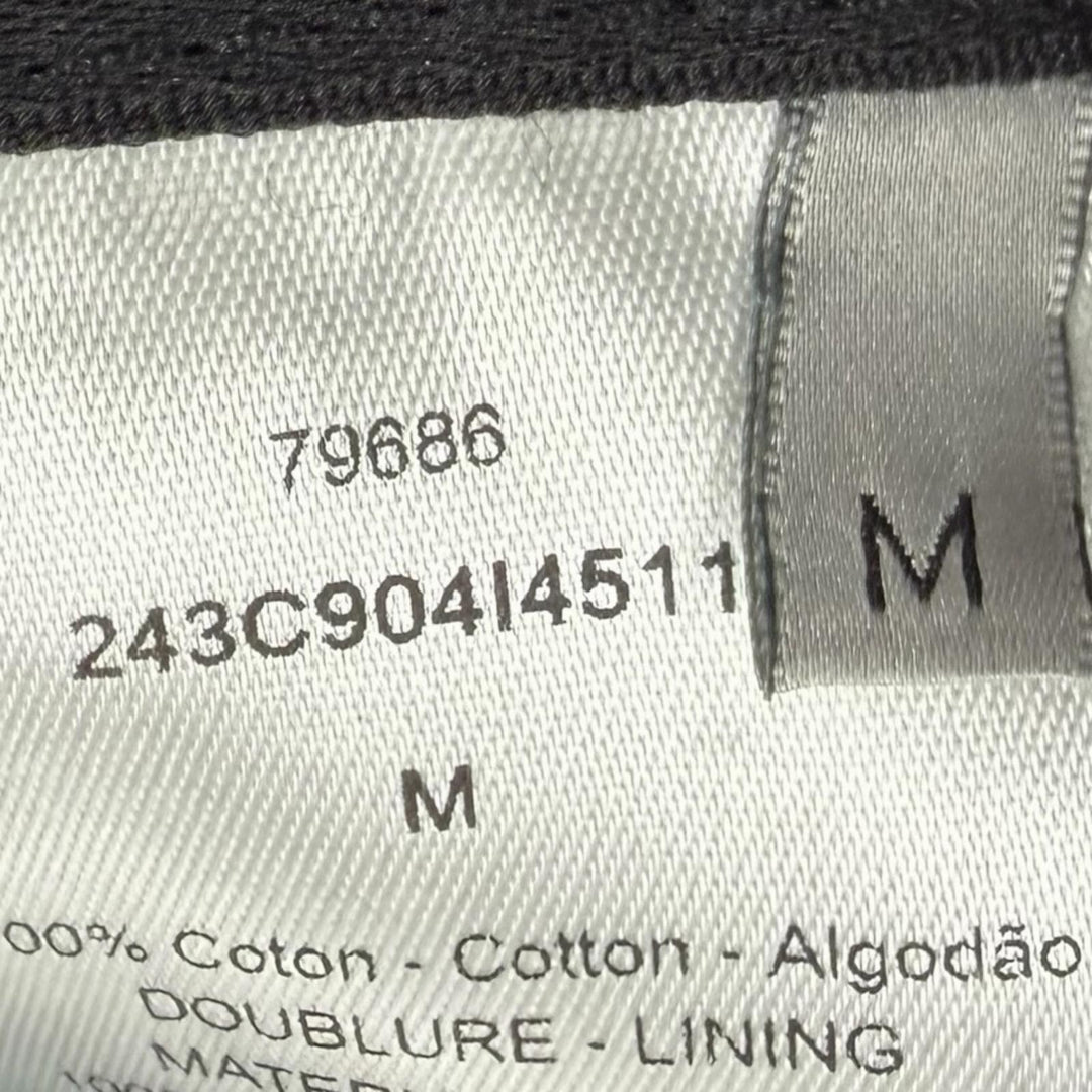 Excellent DIOR cap Leather hat black cotton mens M 243C904I4511