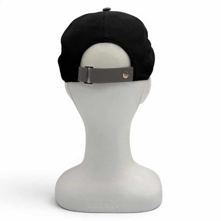 Excellent DIOR cap Leather hat black cotton mens M 243C904I4511