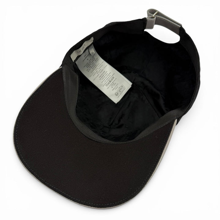 Excellent DIOR cap Leather hat black cotton mens M 243C904I4511