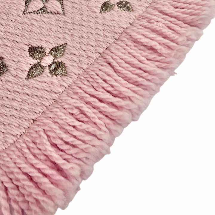 Great LOUIS VUITTON Scarf Escalp Logo Mania Shine pink wool Women M70466