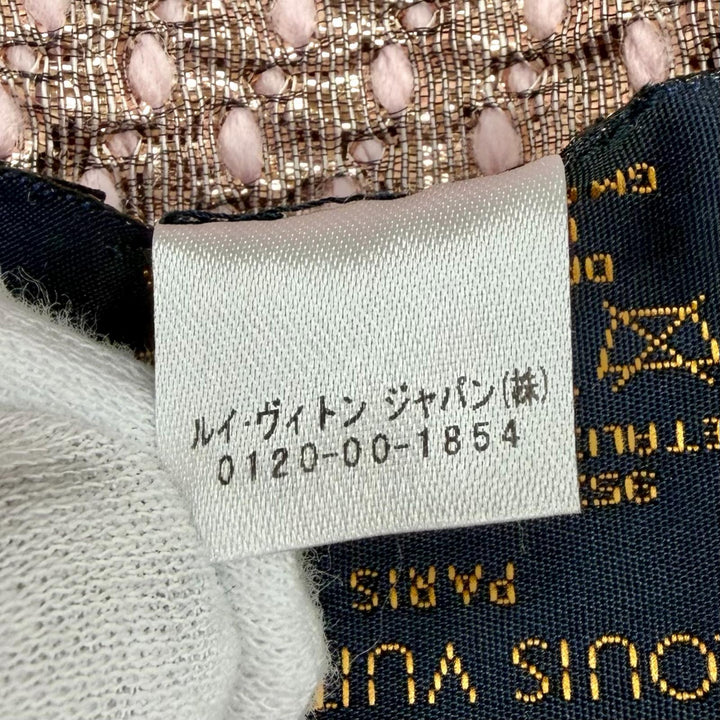 Great LOUIS VUITTON Scarf Escalp Logo Mania Shine pink wool Women M70466
