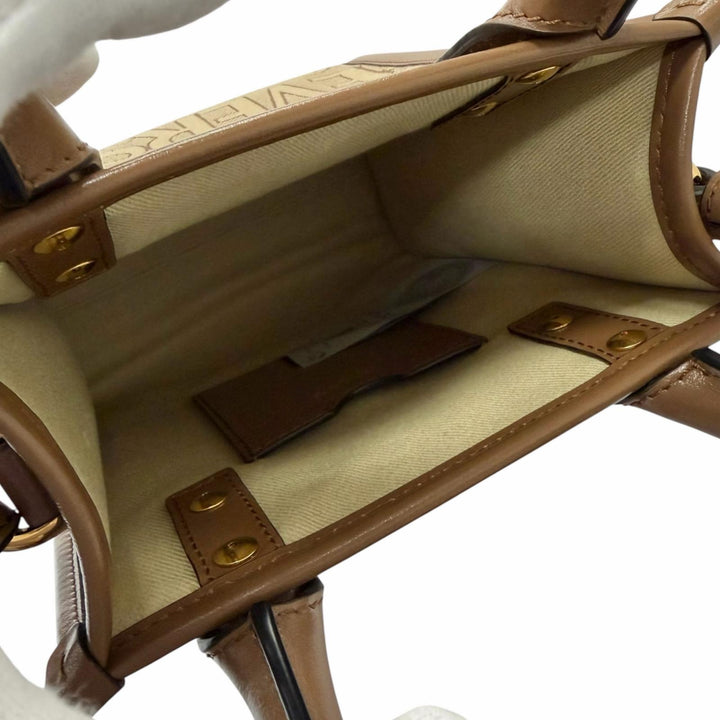 Excellent VERSACE Shoulder Bag Versace La Medusa 2WAY handbag beige canvas