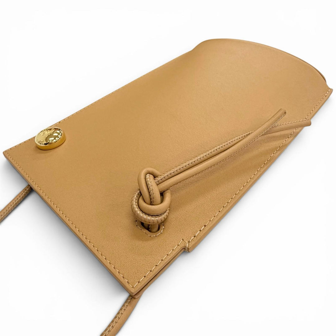 Pristine LOEWE Shoulder Bag Pebble Dice Pocket Anagram Metal warm CPBPR12X01