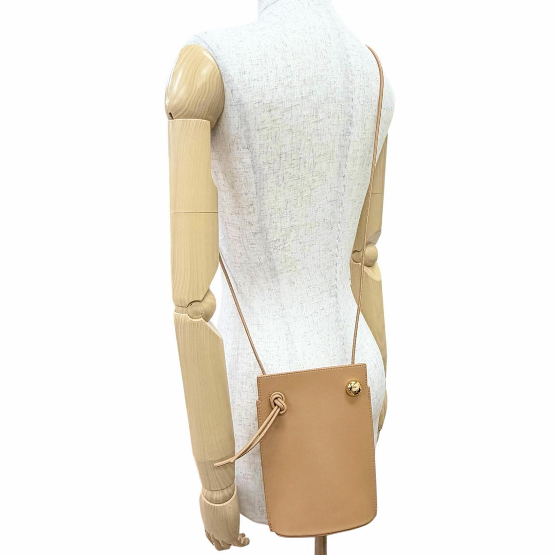Pristine LOEWE Shoulder Bag Pebble Dice Pocket Anagram Metal warm CPBPR12X01