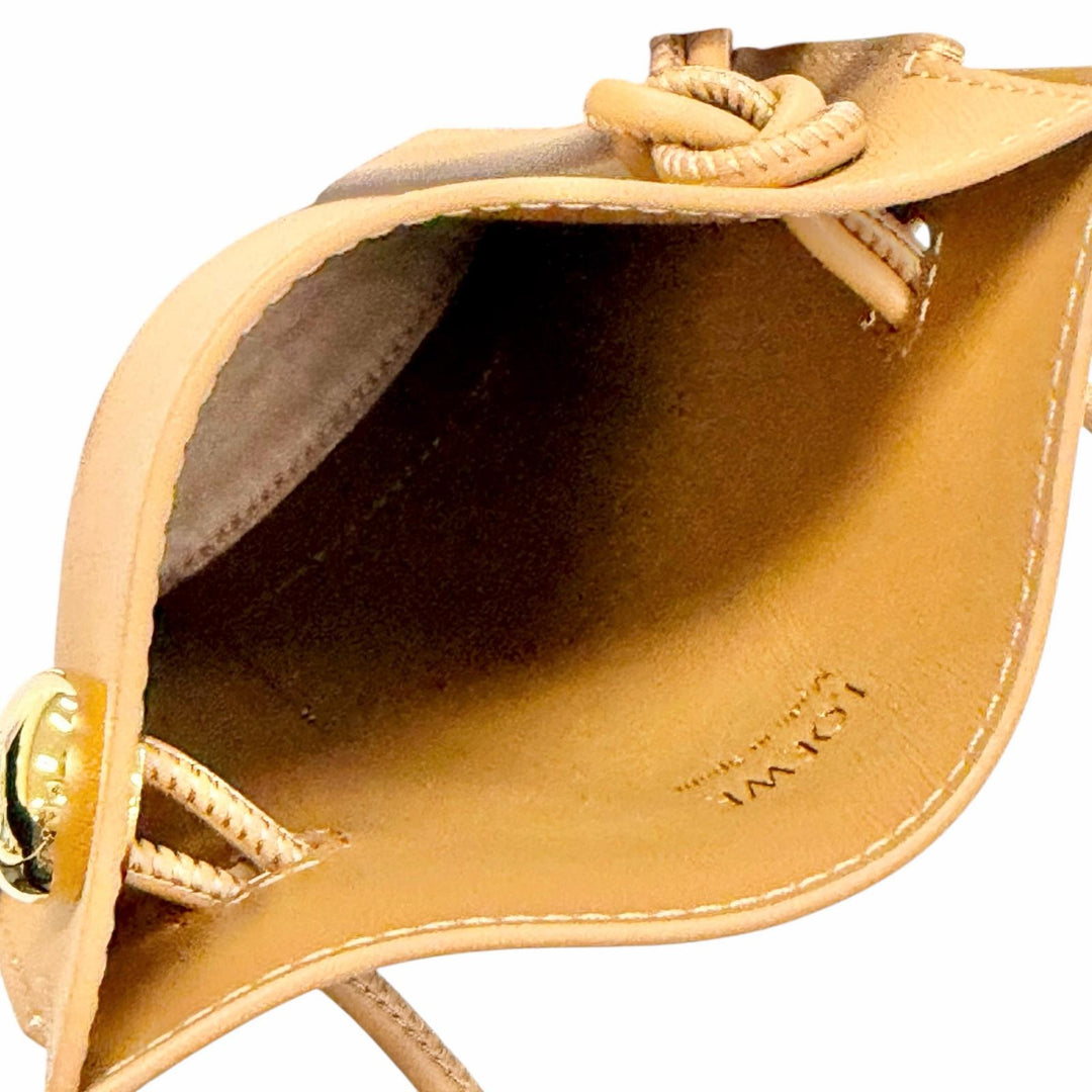 Pristine LOEWE Shoulder Bag Pebble Dice Pocket Anagram Metal warm CPBPR12X01