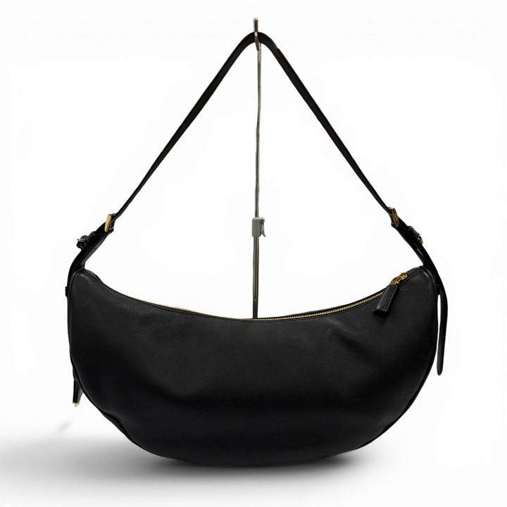 Excellent PRADA Shoulder Bag black leather Women 1BC255