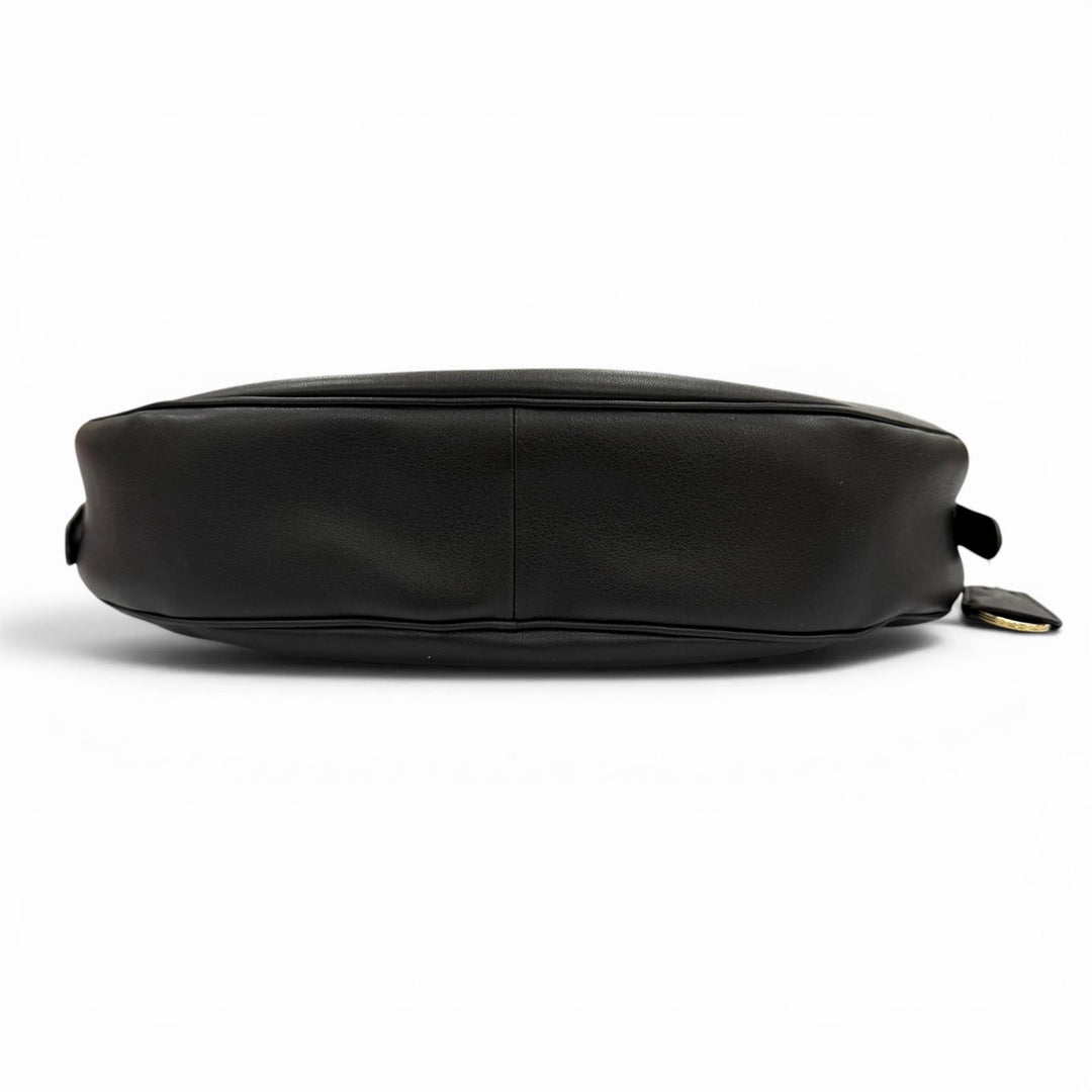 Excellent PRADA Shoulder Bag black leather Women 1BC255