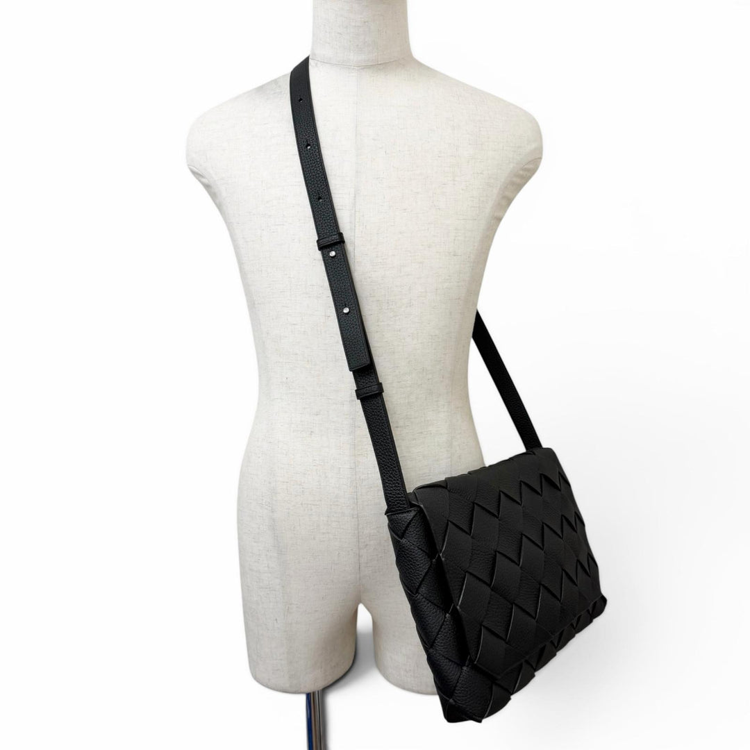 Excellent BOTTEGAVENETA Shoulder Bag Large Diago INTRECCIATO