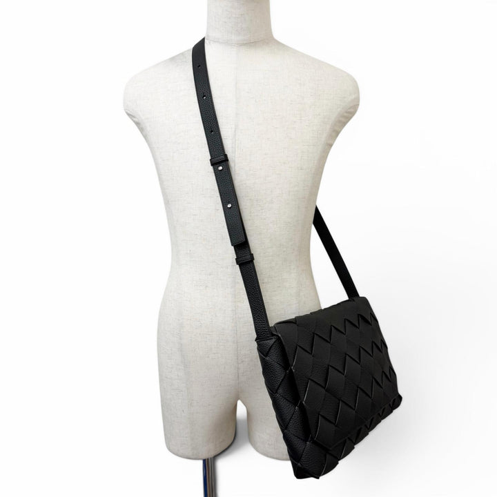 Excellent BOTTEGAVENETA Shoulder Bag Large Diago INTRECCIATO