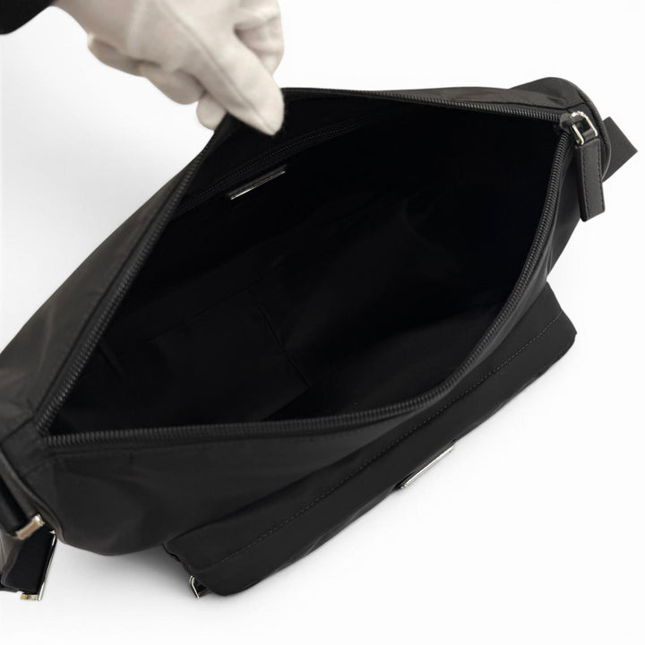 Excellent PRADA Shoulder Bag black Nylon mens 2VH191