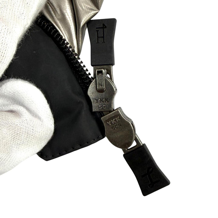 Excellent Herno Down jacket Laminar Logo zip stand collar Nylon 40 PI086DL