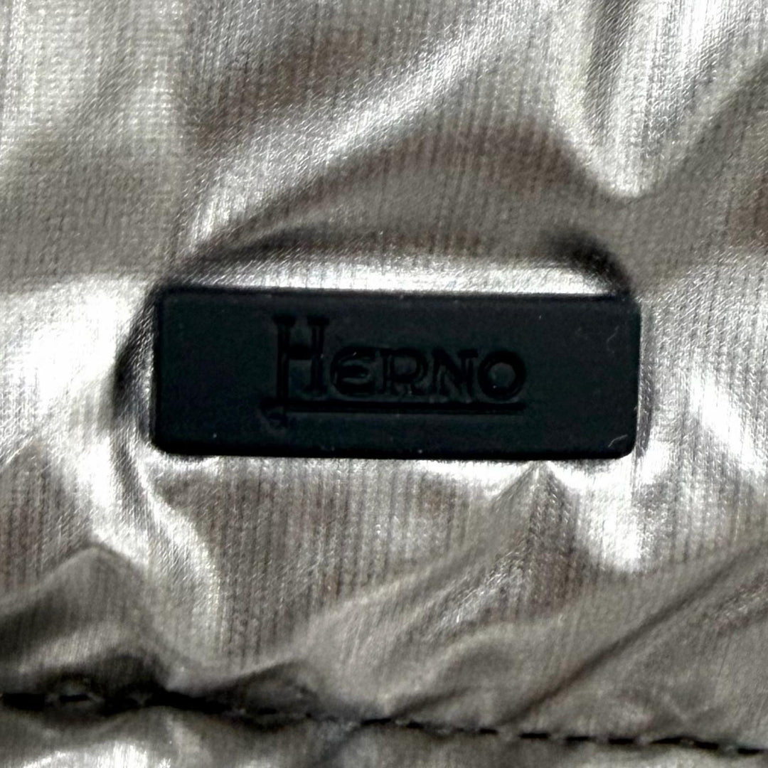 Excellent Herno Down jacket Laminar Logo zip stand collar Nylon 40 PI086DL