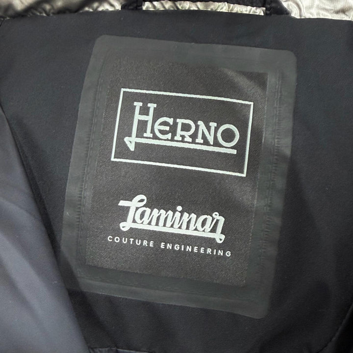 Excellent Herno Down jacket Laminar Logo zip stand collar Nylon 40 PI086DL