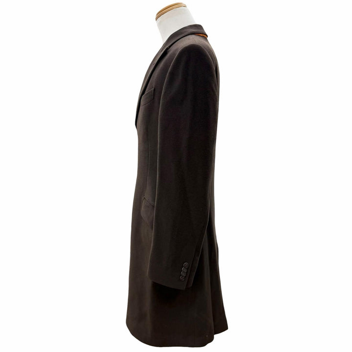 Great ETRO Chester coat single Dark brown cashmere mens 50