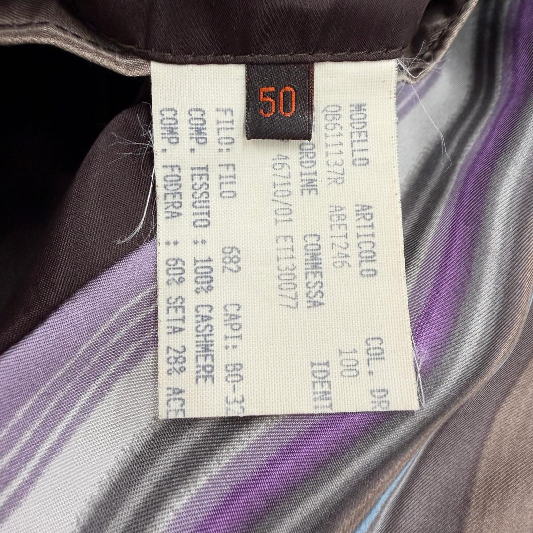 Great ETRO Chester coat single Dark brown cashmere mens 50