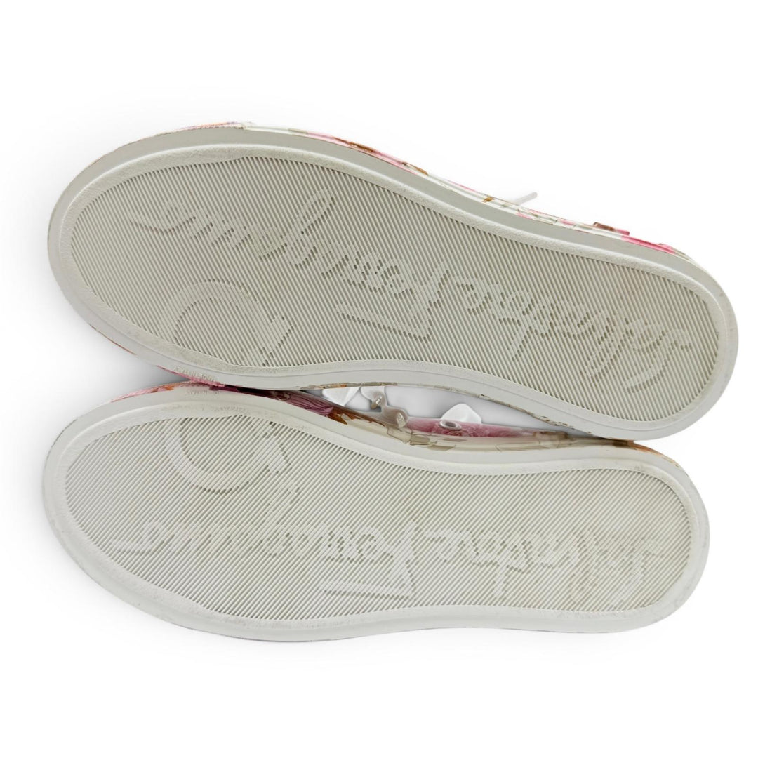 Excellent Salvatore Ferragamo sneakers BORG PRINT Floral print leather white 5.5