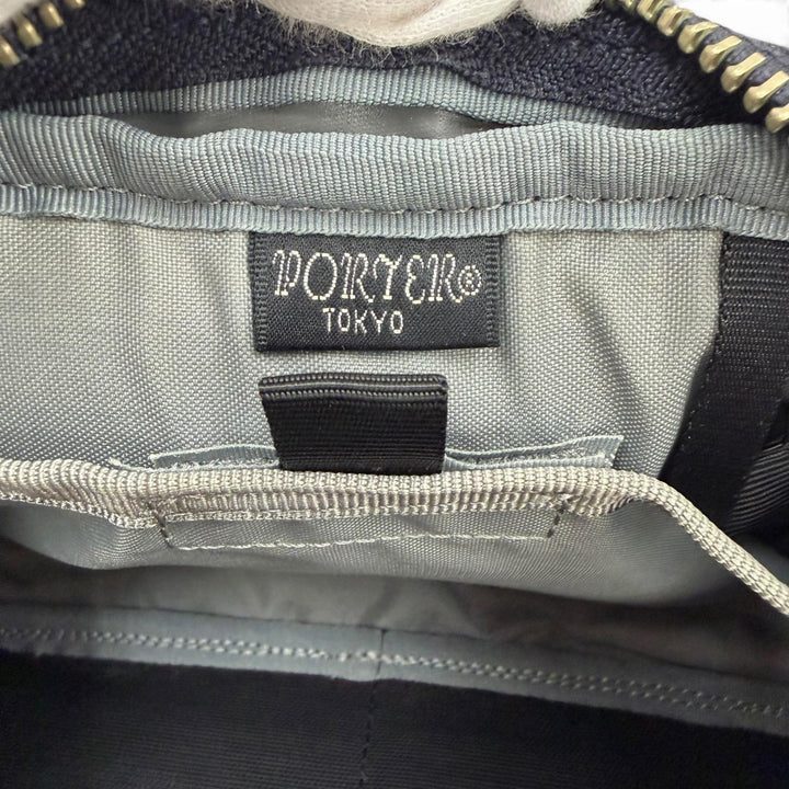 Excellent PORTER Waist bag LIFT WAIST BAG Sling bag Dark navy Nylon twill mens