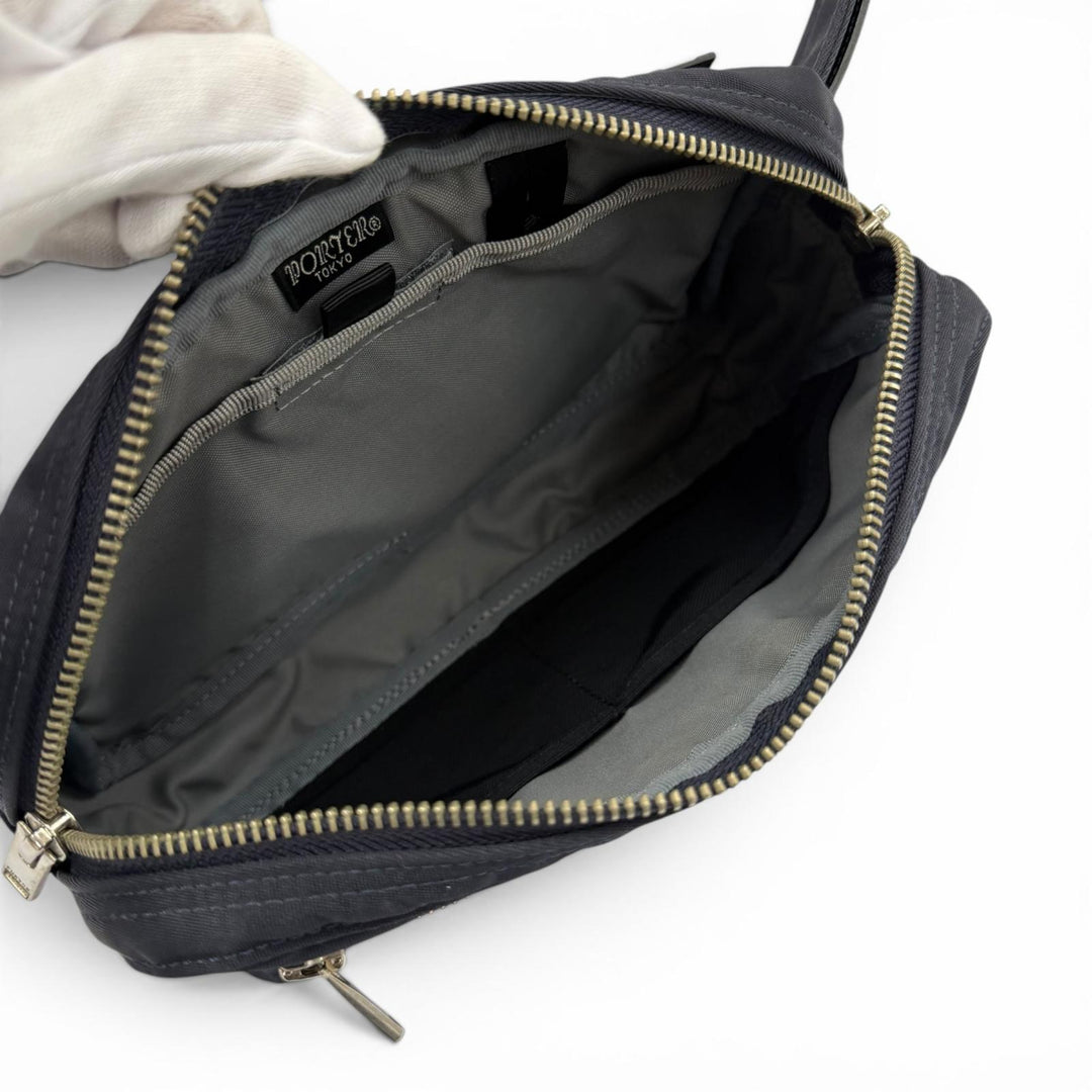 Excellent PORTER Waist bag LIFT WAIST BAG Sling bag Dark navy Nylon twill mens