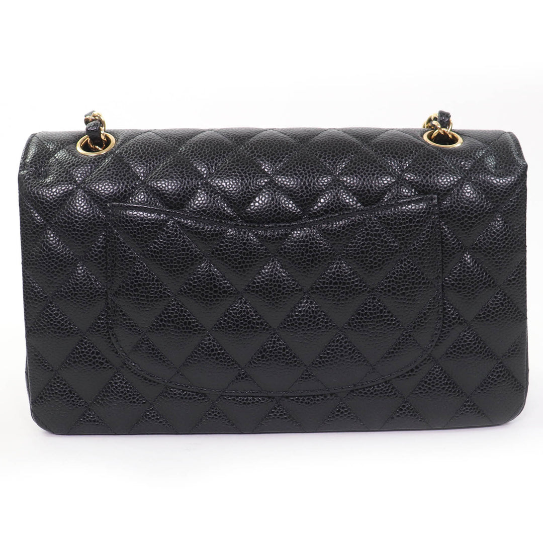 Pristine CHANEL Shoulder Bag Matrasse 25 WChain black Caviar skin Women A01112