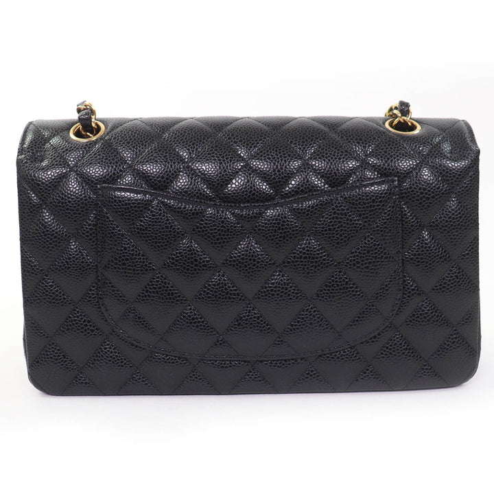 Pristine CHANEL Shoulder Bag Matrasse 25 WChain black Caviar skin Women A01112
