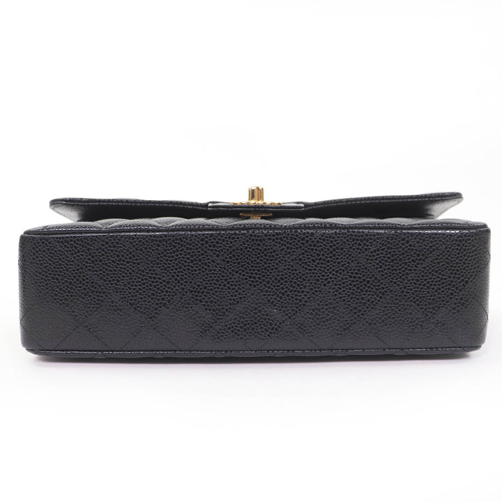 Pristine CHANEL Shoulder Bag Matrasse 25 WChain black Caviar skin Women A01112