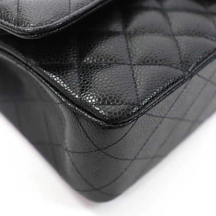 Pristine CHANEL Shoulder Bag Matrasse 25 WChain black Caviar skin Women A01112