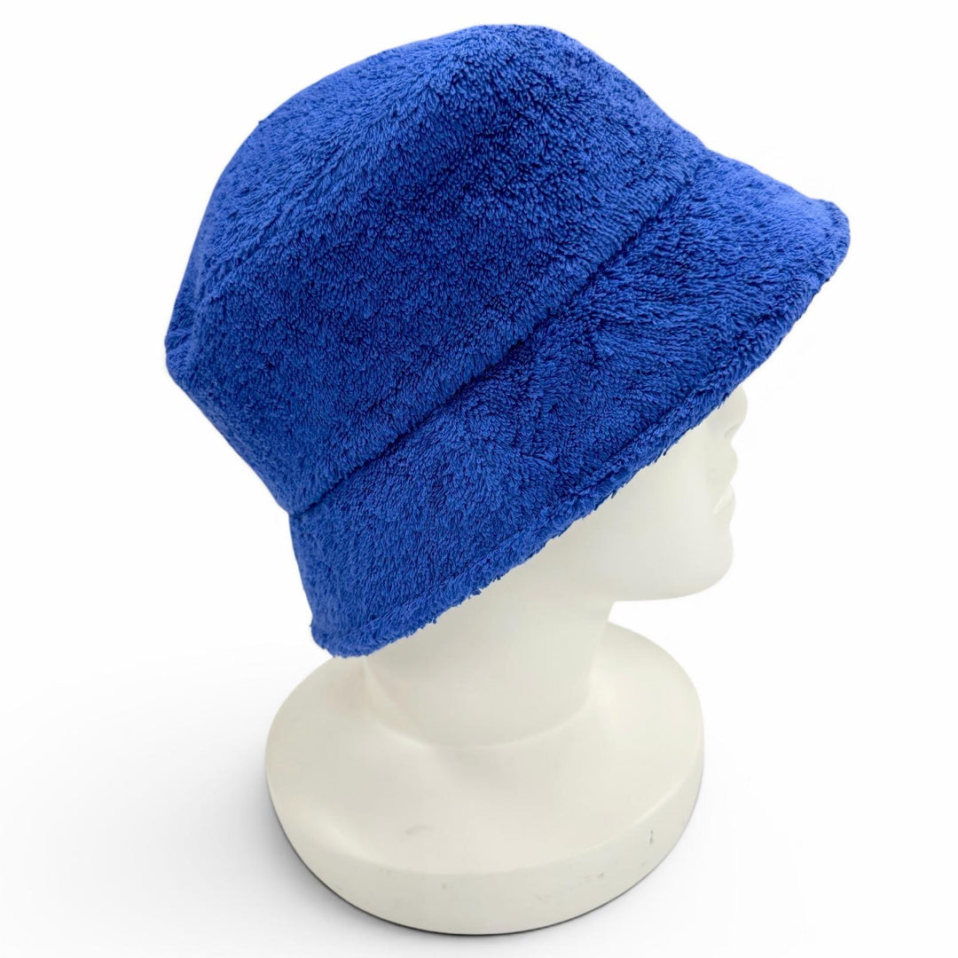 Great CHANEL hat COCO Mark Terry Bucket Hat blue Women M 21C