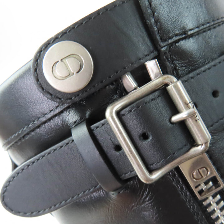 Great Christian Dior short boots D-MAJOR black leather Women 37