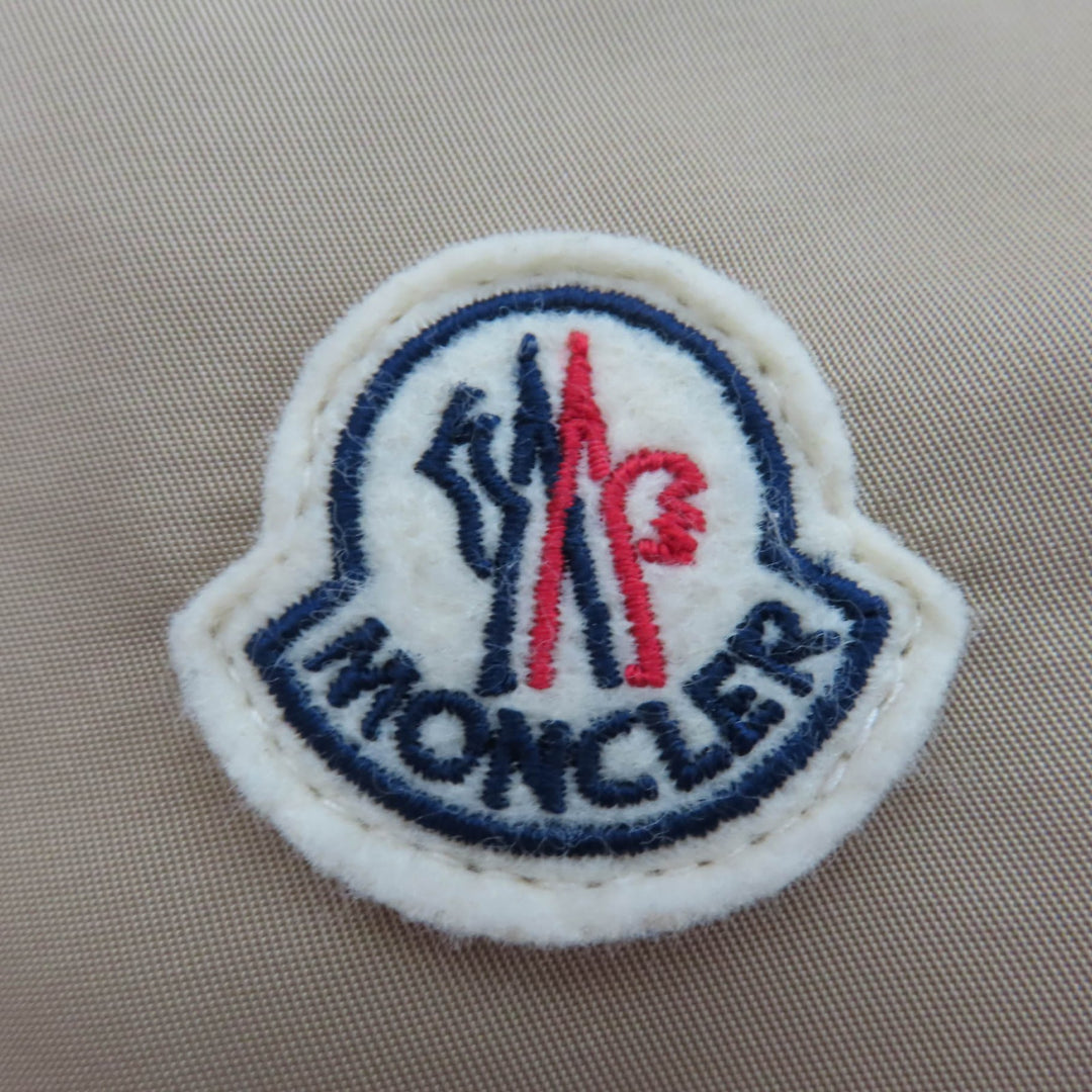 Excellent MONCLER trench coat VILLEREST Logo patch and hood beige Nylon Women 2